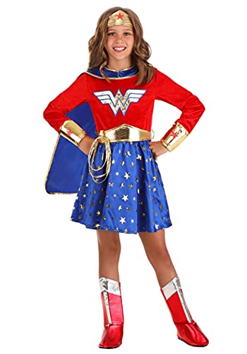 Fun Costumes Wonder Woman Long Sleeve Dress for Girls - M