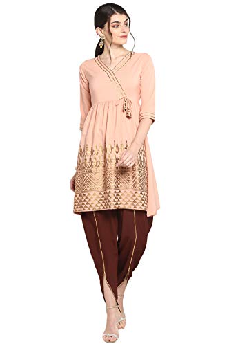 Janasya Indian Women's Ethnic Festive Pink Kurta Set