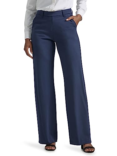 Lee Women's Ultra Lux Comfort Any Wear Wide Leg Pant, Emperor Navy