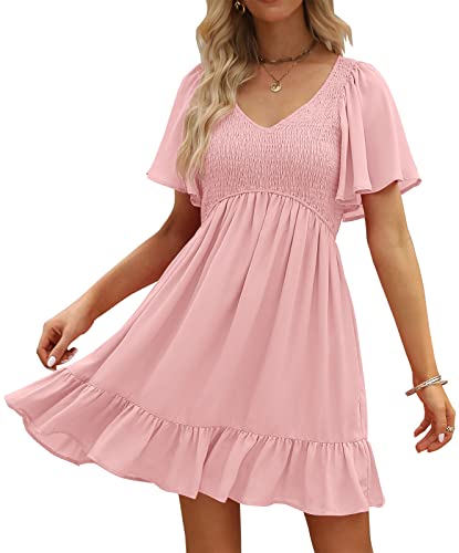 LILLUSORY Birthday Dresses for Women Preppy Dress Preppy Clothes Baby Shower Dresses for Women Bridal Shower Dress 2024 Light Pink