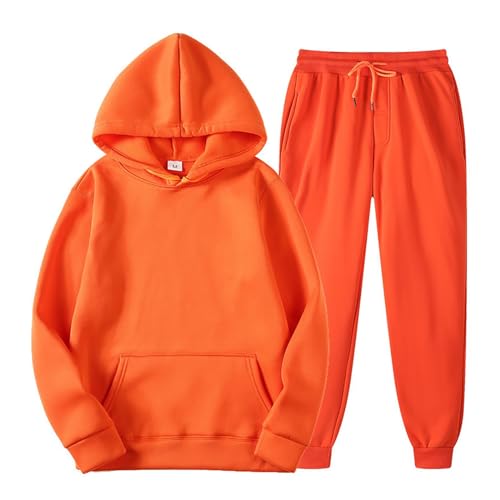 Track Suits for Women Set - 2 Piece Outfits Sweatsuit Pocket Hoodies with Pants Fall Jogging Workout Sets for Women Spring Sale Womens Clothes,80S Outfit For Women(I#Orange,Small)