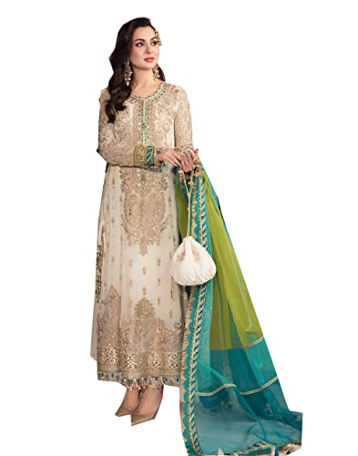 Delisa Fashion New Indian Pakistani Party/Wedding Gown salwar kameez suit ready to wear dress for Women with dupatta-9115 (Choice-1, 42)