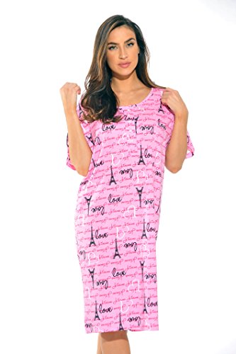 Just Love 4360-Q-10007-L Short Sleeve Nightgown/Sleep Dress for Women/Sleepwear